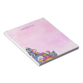 パターお洒落ンの形状と渦巻き ノートパッド (アングル)