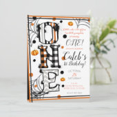 パターお洒落ンハロウィーンマッシュアップ1歳の誕生日 招待状 (スタンド正面)