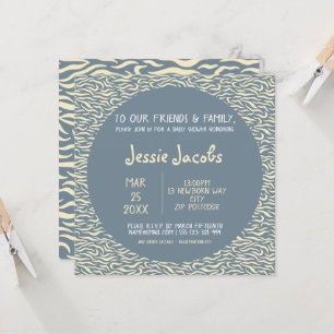 パターかわいらしン赤ちゃんシャワー招待カード 招待状