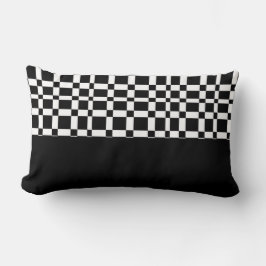 パターはっきりしたン白黒装飾用クッション ランバークッション