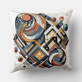 パターはっきりしたン：抽象芸術幾何学的装飾用クッション クッション (裏面)