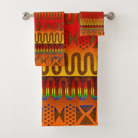 パターはっきりしたン、時代を超越したストーリー バスタオルセット (インサイチュ)