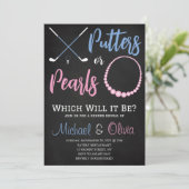 パターまたは真珠の性別によるパーティーの表示 招待状 (スタンド正面)