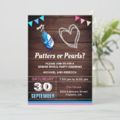 パターまたは真珠の性別によるパーティーの表示 招待状 (スタンド正面)