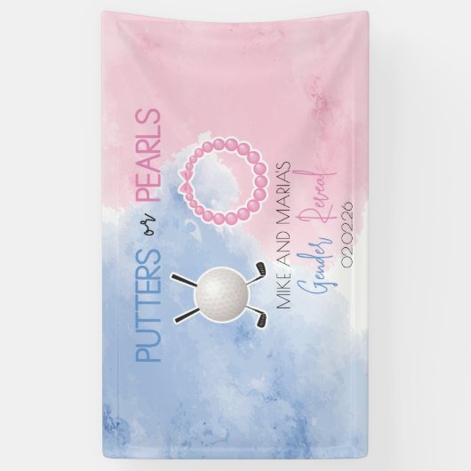 パターまたは真珠の性別によるパーティーの表示 横断幕 (縦)