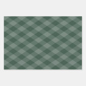 パターアーガイルンブルゴーニュティール(緑がかった色)とダークグリーン ラッピングペーパーシート (正面3)
