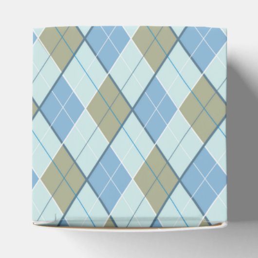 パターアーガイルン青茶色ゴルフスポーツギフトボックス フェイバーボックス (上部)