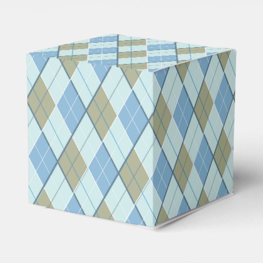 パターアーガイルン青茶色ゴルフスポーツギフトボックス フェイバーボックス (裏面サイド)