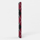 パターアーガイルン・ブラック、ブルゴーニュ・ブルー・モノグラム Case-Mate iPhoneケース (裏面/右)