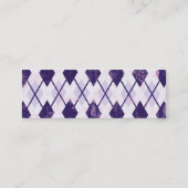 パターアーガイルン、菱形、紫アーガイル スキニー名刺 (裏面)