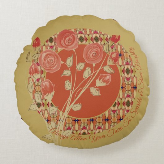 パターアートンとフローラ ラウンドクッション (正面)