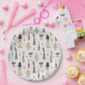 パターエレガントモダンン最高のウィッシュクリスマスパーティーツリー ペーパープレート (パーティー)