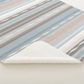 パターエレガントンストライプのシェルパ毛布 シェルパブランケット (3/4)