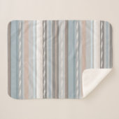 パターエレガントンストライプのシェルパ毛布 シェルパブランケット (正面(横))