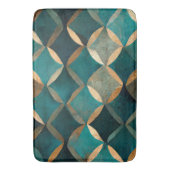 パターエレガントンティール(緑がかった色)金ゴールド バスマット (正面縦)