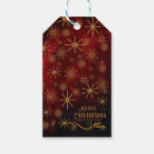 パターエレガントン赤金ゴールドメリークリスマス ギフトタグ (正面)