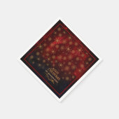 パターエレガントン赤金ゴールドメリークリスマス スタンダードカクテルナプキン (角)