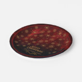 パターエレガントン赤金ゴールドメリークリスマス ペーパープレート (アングル)