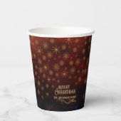 パターエレガントン赤金ゴールドメリークリスマス 紙コップ (裏面)