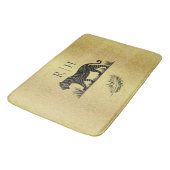 パターエレガントン金ゴールドブラックモノグラム バスマット (アングル)