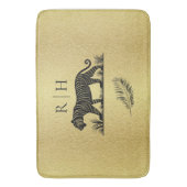 パターエレガントン金ゴールドブラックモノグラム バスマット (正面縦)