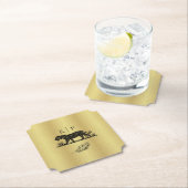 パターエレガントン金ゴールドブラックモノグラム ペーパーコースター (インサイチュ)