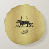 パターエレガントン金ゴールドブラックモノグラム ラウンドクッション (裏面)