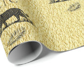 パターエレガントン金ゴールドブラックモノグラム ラッピングペーパー (ロールコーナー)