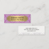 パターエレガントン/金ゴールドメタリック スキニー名刺 (正面/裏面)