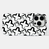 パターカッコいいンデザイン(白黒) Case-Mate iPhoneケース (裏面 (横))