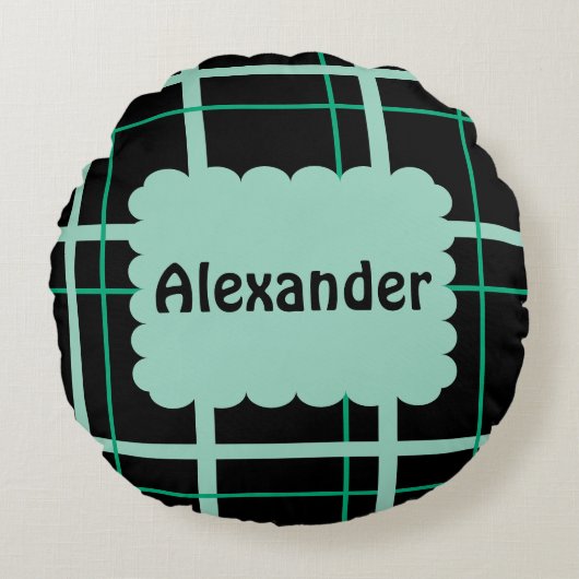 パターカッコいいン ラウンドクッション (正面)