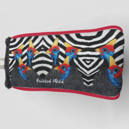 パターカバーギニア鳥ワイルド色彩の鮮やかワイルド ゴルフヘッドカバー