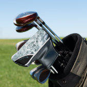 パターカバー「ウッドホワイトターコイズ」 ゴルフヘッドカバー (インサイチュ)