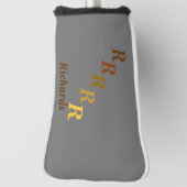 パターカバー – ステップレターと名前 ゴルフヘッドカバー (回転90)