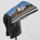 パターカバー、白 ゴルフヘッドカバー (3/4 正面)