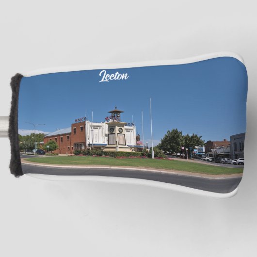 パターカバー、白 ゴルフヘッドカバー (正面)