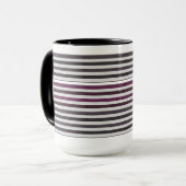 パターカラフルストライプのンのコーヒーマグ マグカップ (正面左)