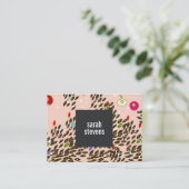 パターカラフルンお洒落ピンクのファッションと美しい 名刺 (スタンド正面)