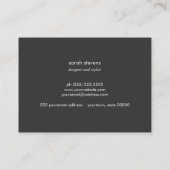 パターカラフルンお洒落ピンクのファッションと美しい 名刺 (裏面)