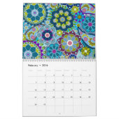 パターカラフルンとファンキーデザイン カレンダー (2月 2016)