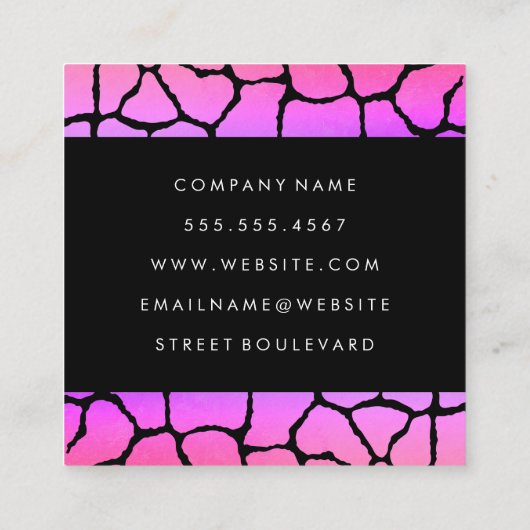 パターカラフルンのトリム スクエア名刺 (裏面)