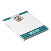 パターカラフルンストライプの名前をカスタムすると写真 ノートパッド (アングル)