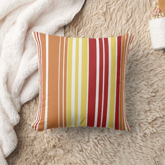パターカラフルンストライプ枕 クッション (ブランケット)