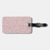 パターカラフルンタイポグラフィモダン花嫁チーム ラゲッジタグ (裏面横)