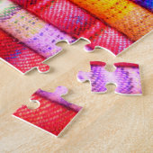 パターカラフルンパズル織伝統的織織物 ジグソーパズル (側面)