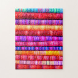 パターカラフルンパズル織伝統的織織物 ジグソーパズル