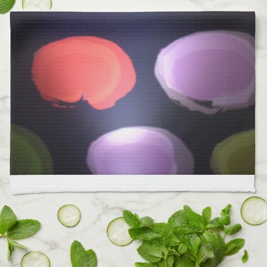 パターカラフルンモダン水玉模様アートプリント キッチンタオル (折り畳み)