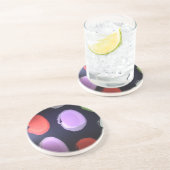 パターカラフルンモダン水玉模様アートプリント コースター (側面)