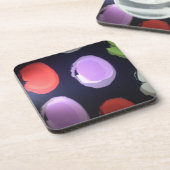パターカラフルンモダン水玉模様アートプリント コースター (左側)