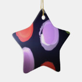 パターカラフルンモダン水玉模様アートプリント セラミックオーナメント (右)